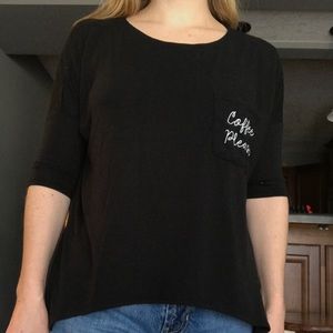 Short Sleeve ‘Coffee Please’ flowy T-shirt